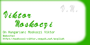 viktor moskoczi business card